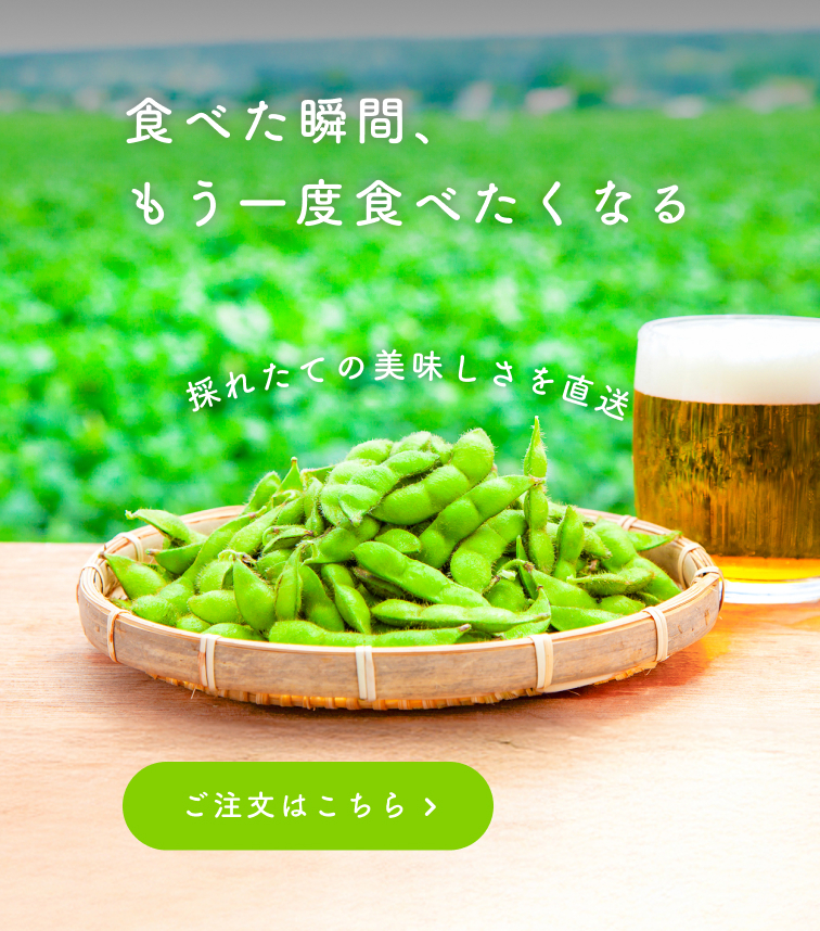 鶴岡産だだちゃ豆の産地直送通販。食べた瞬間もう一度食べたくなる新鮮な枝豆をお届け。